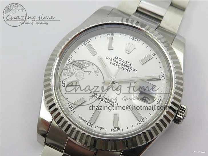 MiroTime 1229 DateJust 126334 SS Noob 1:1 904L Best Edition Silver Dial Stick Markers on Oyster Bracelet A HighQuality 3168